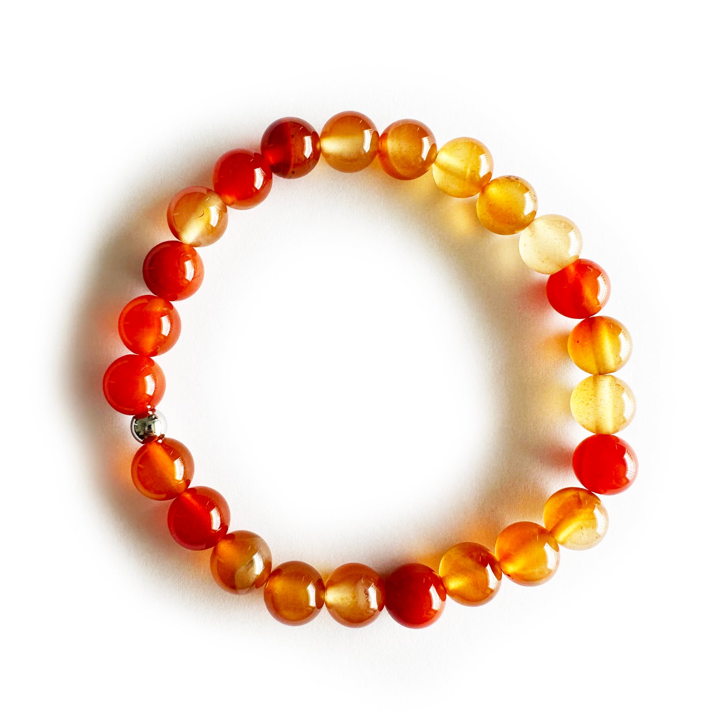 Orange Carnelian Agate Bracelet