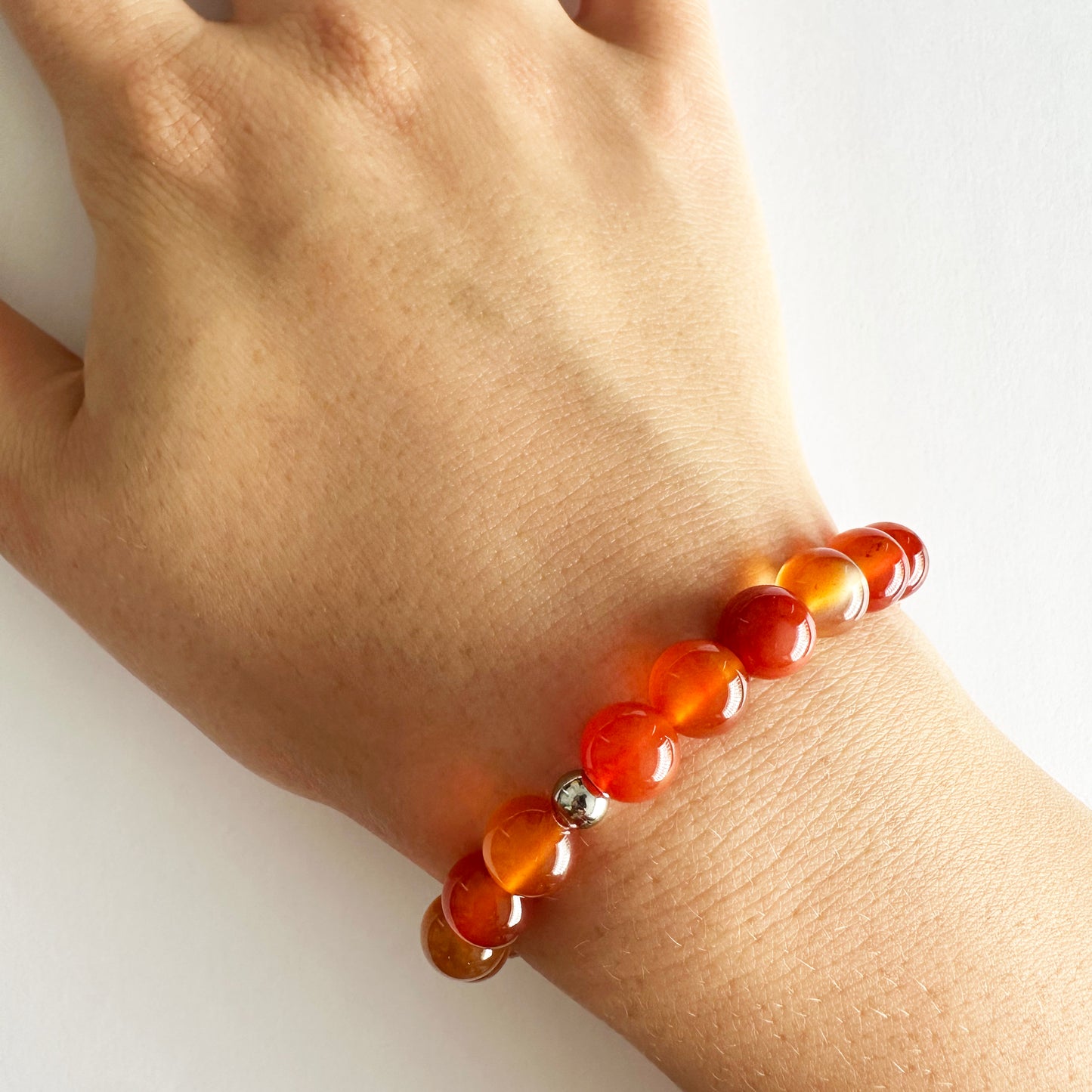 Orange Carnelian Agate Bracelet