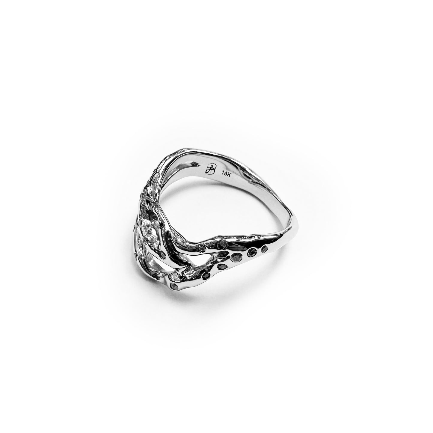 Diamond Jester 18k White Gold Ring