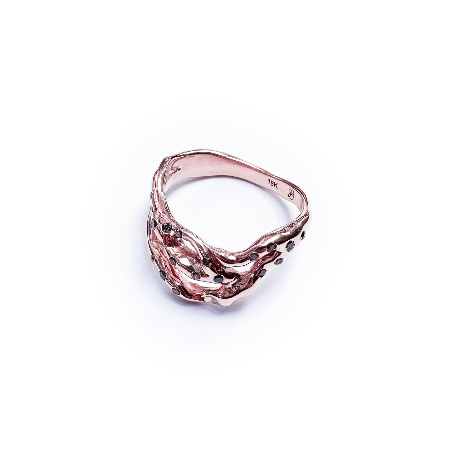 Diamond Jester 18k Rose Gold Ring