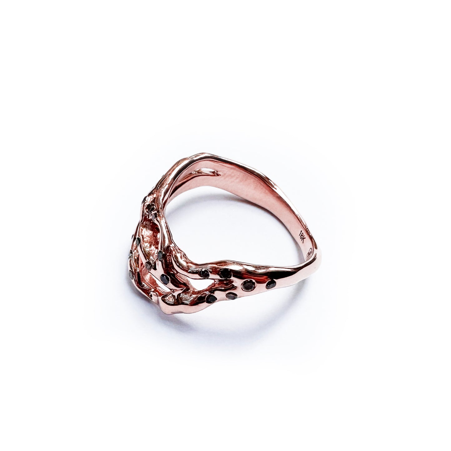 Diamond Jester 18k Rose Gold Ring