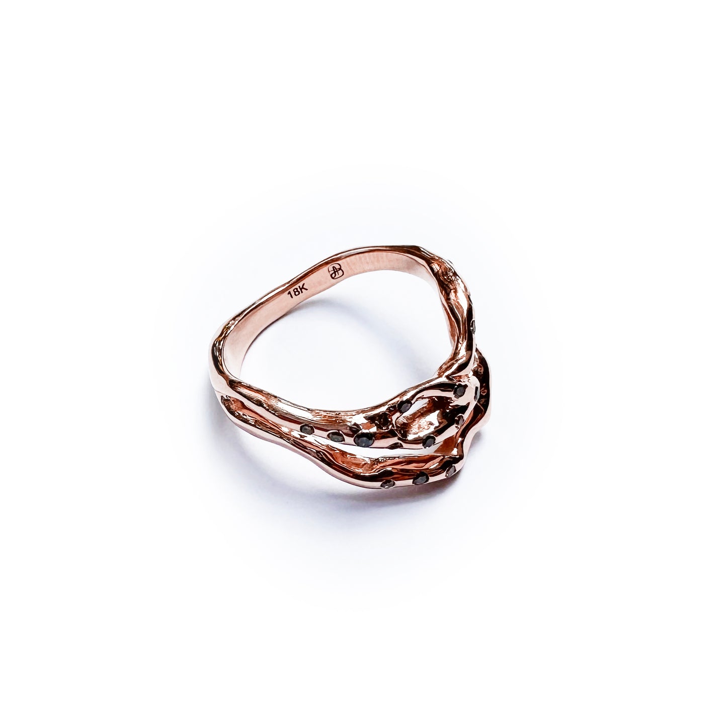 Diamond Jester 18k Rose Gold Ring