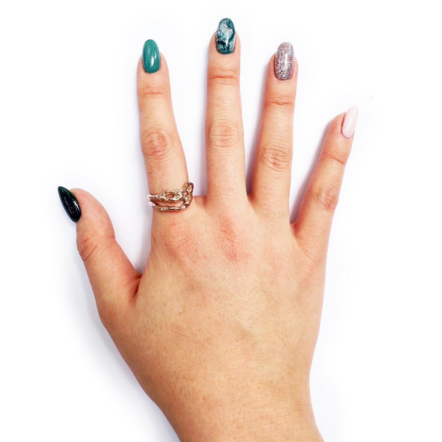 Diamond Jester 18k Rose Gold Ring