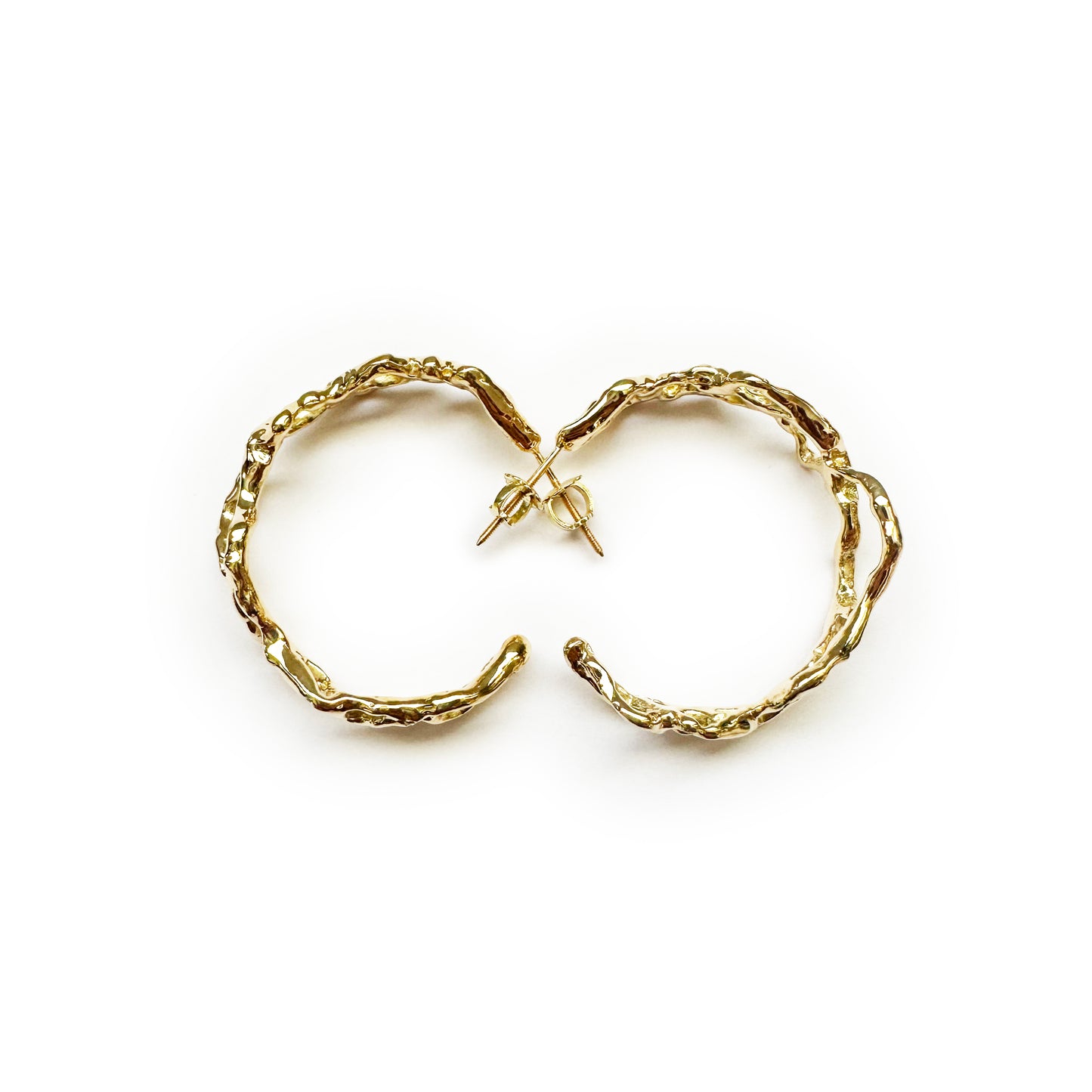 Roots Hoops 18k Yellow Gold Earrings