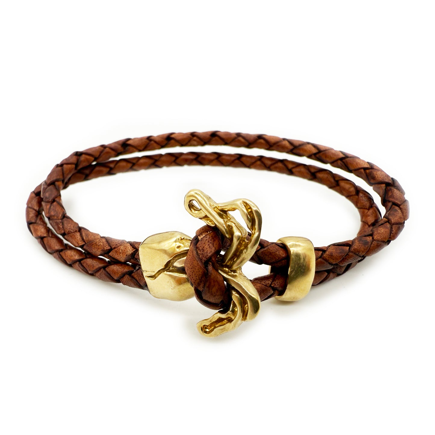 Leo Brass Brown Bracelet