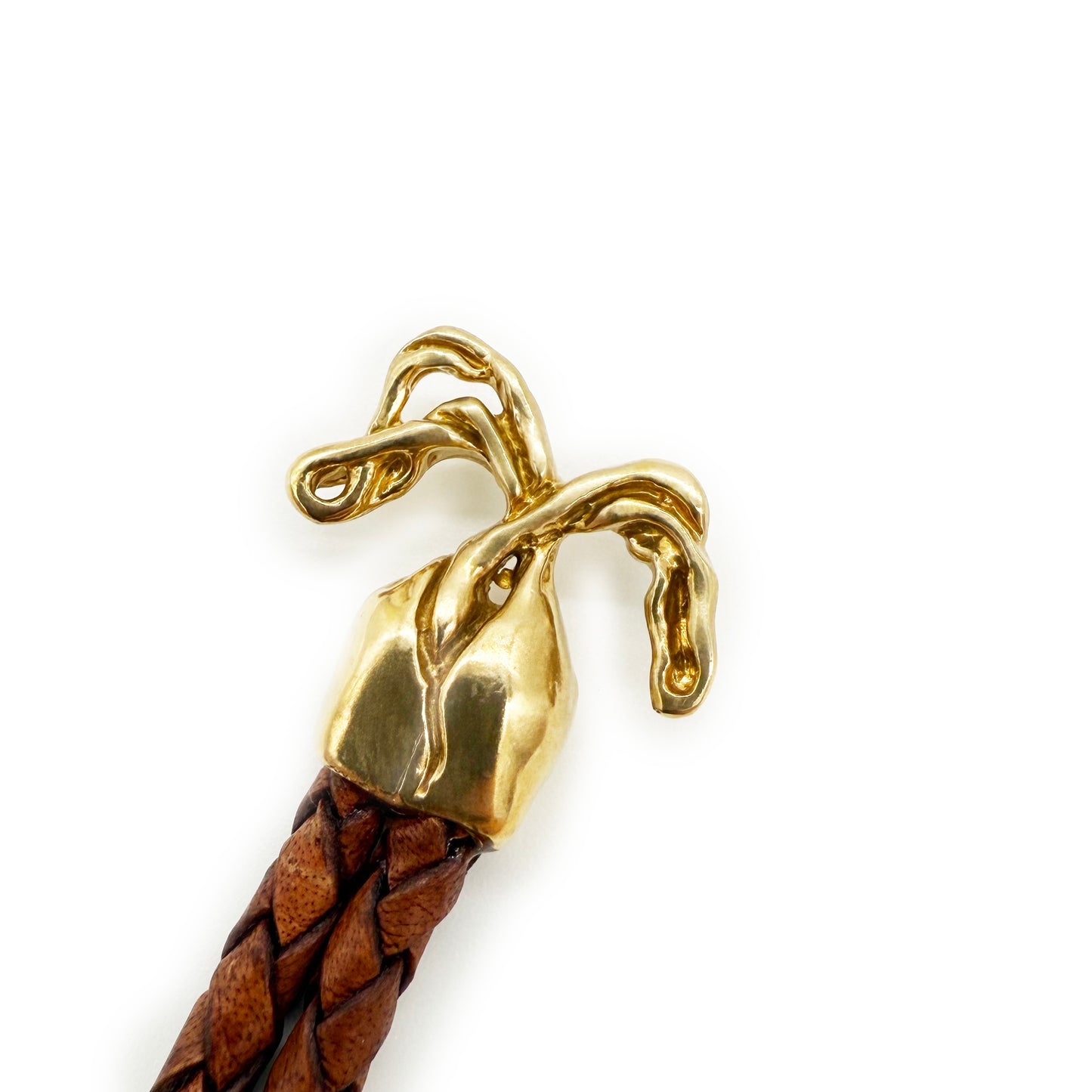 Leo Brass Brown Bracelet