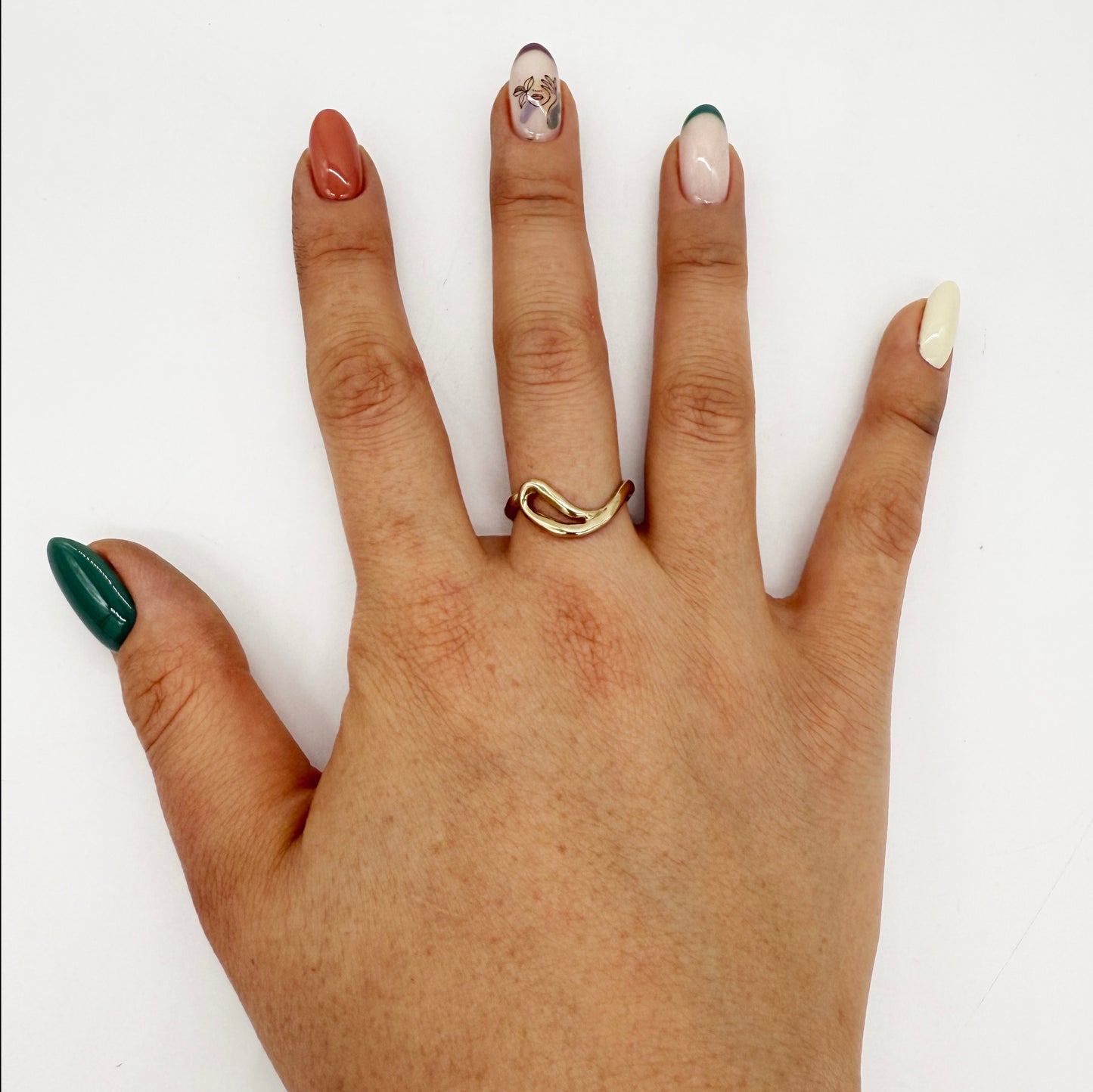 Sary Arka Brass Dainty Ring