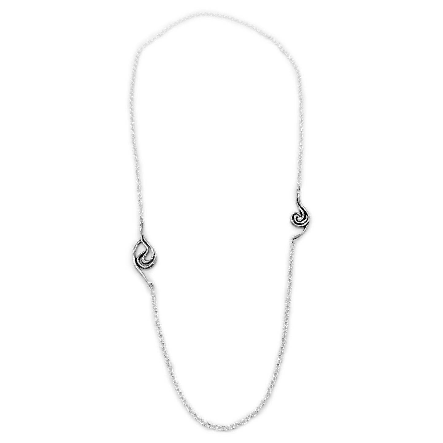 Sary Arka Silver Long Necklace