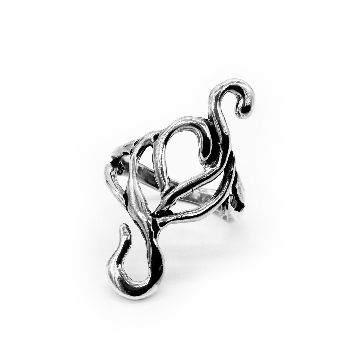 Tulpar Silver Cocktail Ring