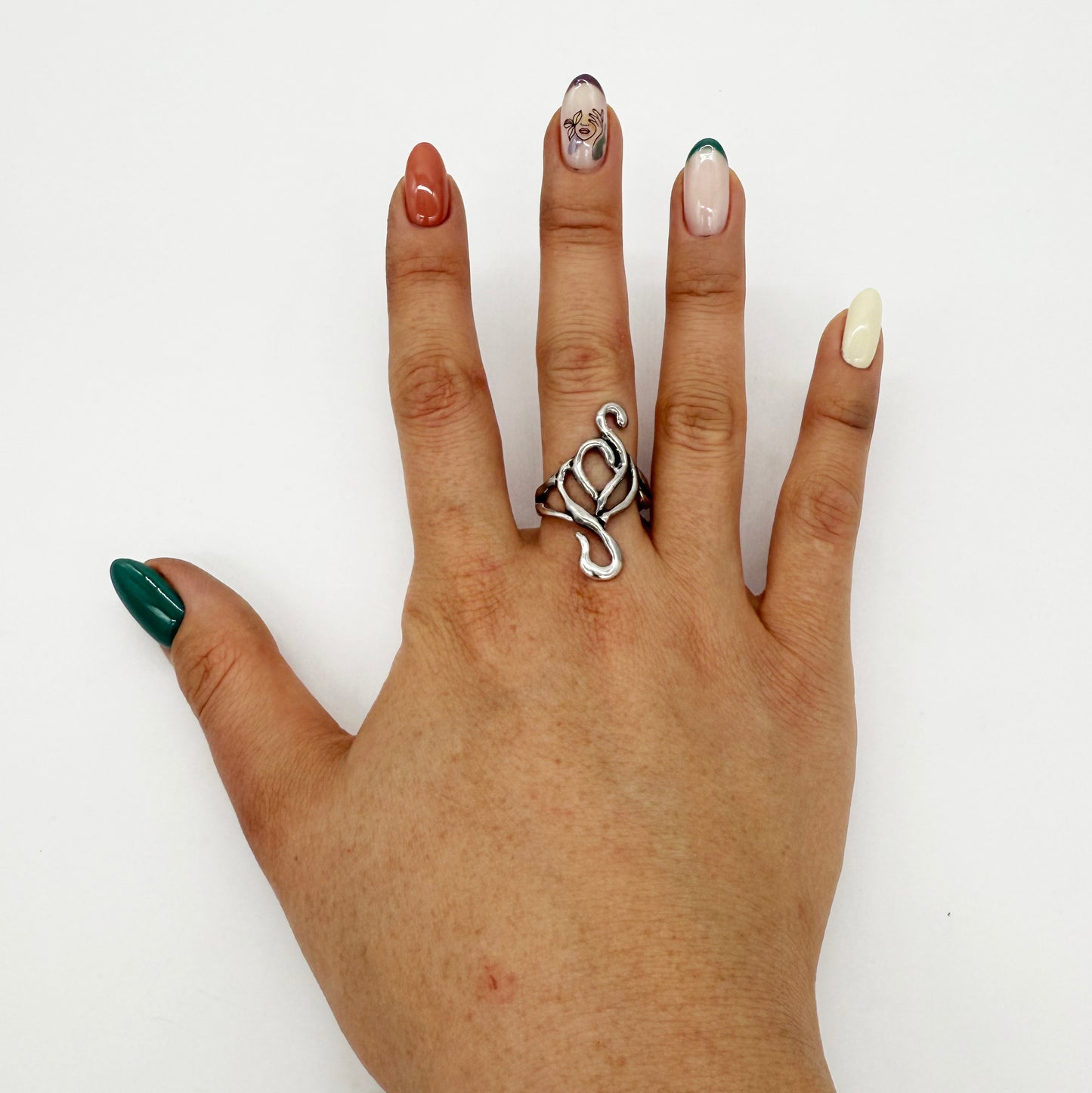 Tulpar Silver Cocktail Ring