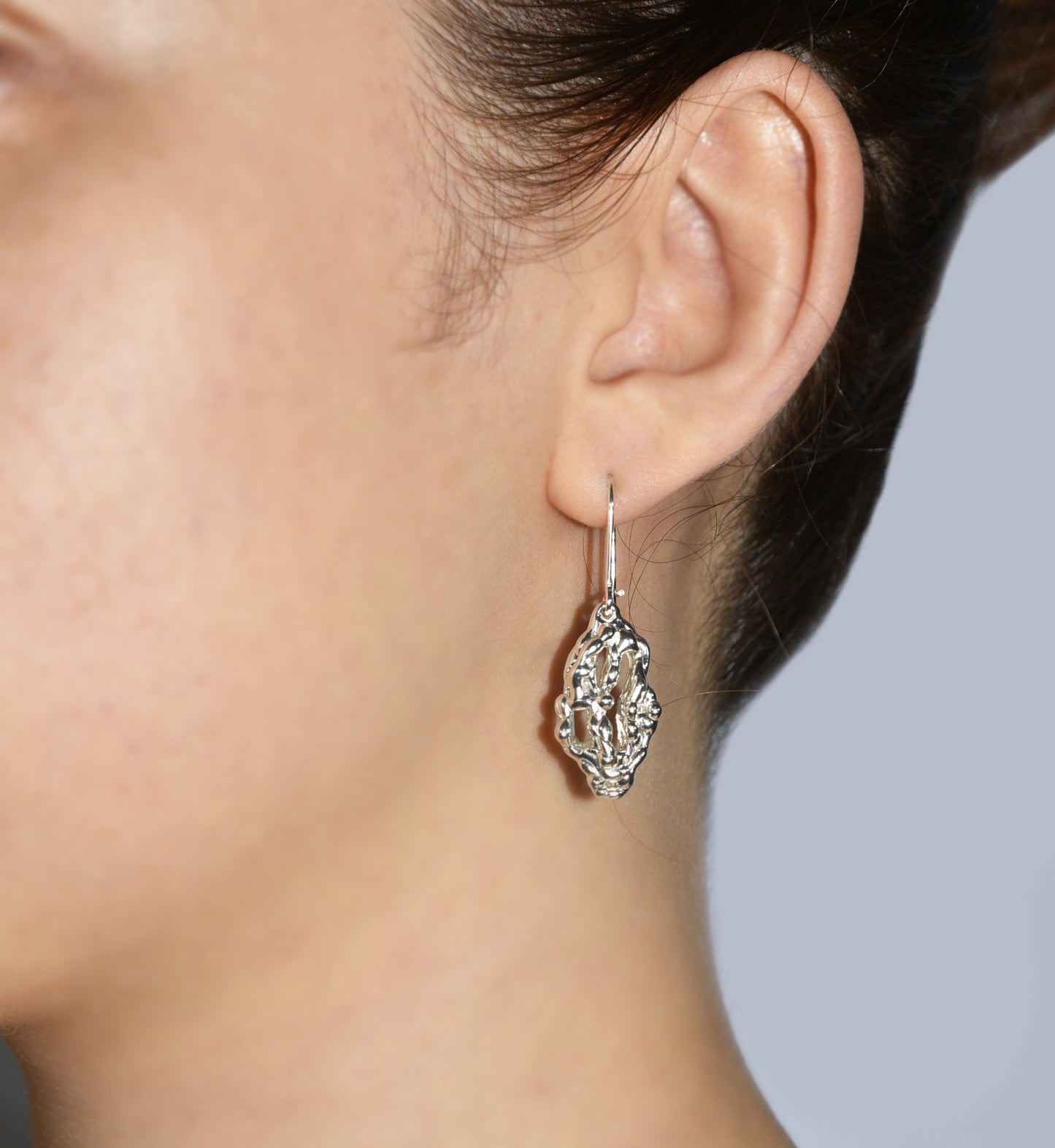 Sterling Silver Asymmetric Earrings Vintage - Pretty Silver Earrings - Free Form Silver Earrings - Inspirational Silver Earrings - Unique Silver Earrings - Asymmetric Silver Earrings