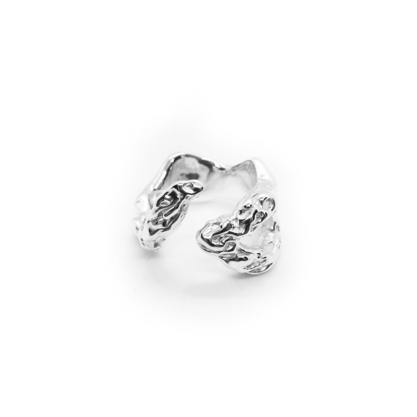 Asclepius Ring - Adjustable Ring - Open Ring - Twisted Ring - Sterling Silver Ring - Unique Ring