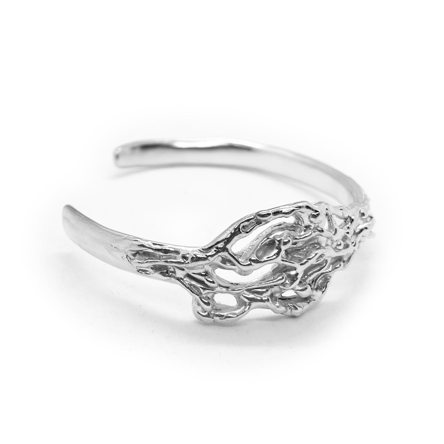 Spiritual Cuff Bracelet - Designer Jewelry - Statement Cuff Bracelet - Sterling Silver Cuff Bracelet - Free Form - Theta Wave Cuff Bracelet