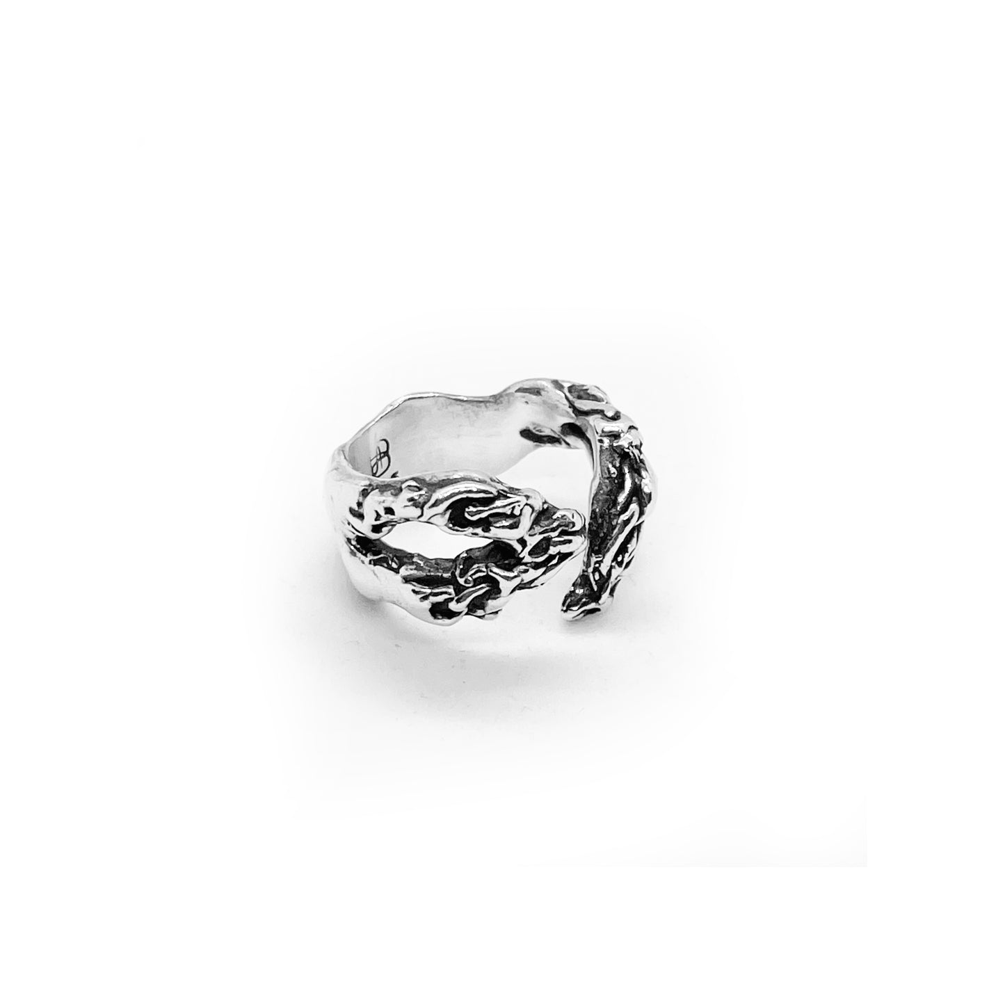 Asclepius Ring - Adjustable Ring - Open Ring - Twisted Ring - Sterling Silver Ring - Unique Ring - Attractive Ring - Sexy Ring