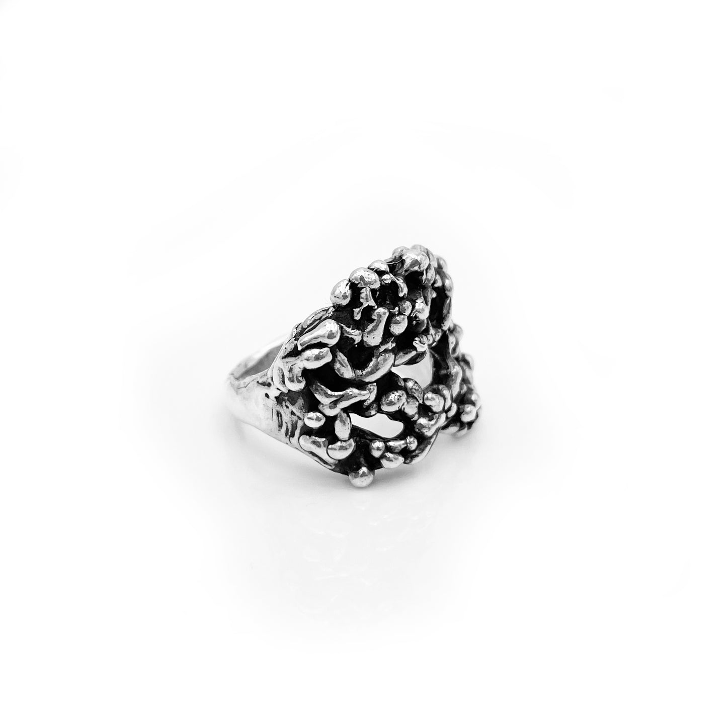 Sterling Silver Ring Marine - Foam Shape Ring - Sea Ring - Bubbly Ring - Nautical Ring - Thalassa Ring - Chunky Ring - Statement Silver Ring