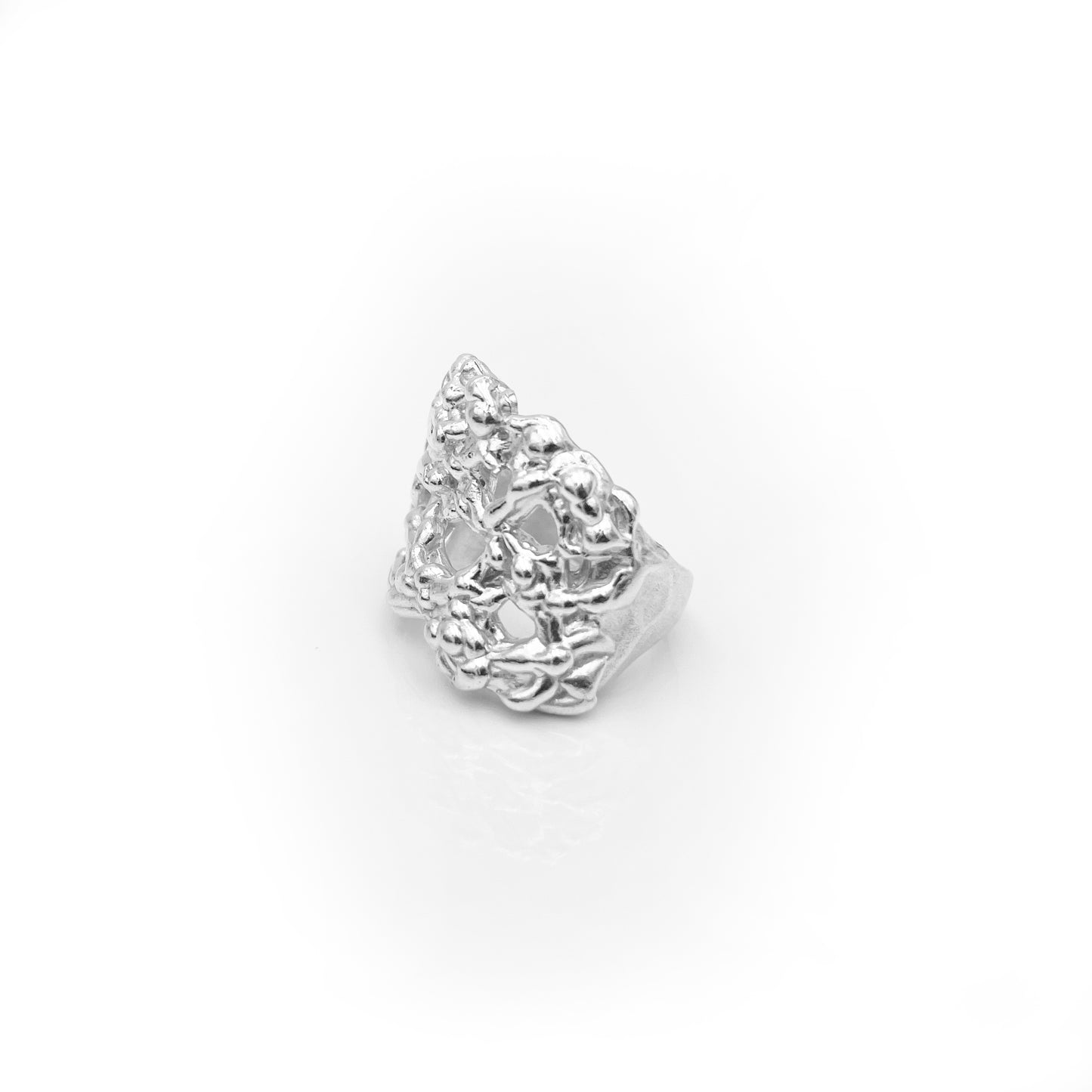 Sterling Silver Ring Marine - Foam Shape Ring - Sea Ring - Bubbly Ring - Nautical Ring - Thalassa Ring - Chunky Ring - Statement Silver Ring