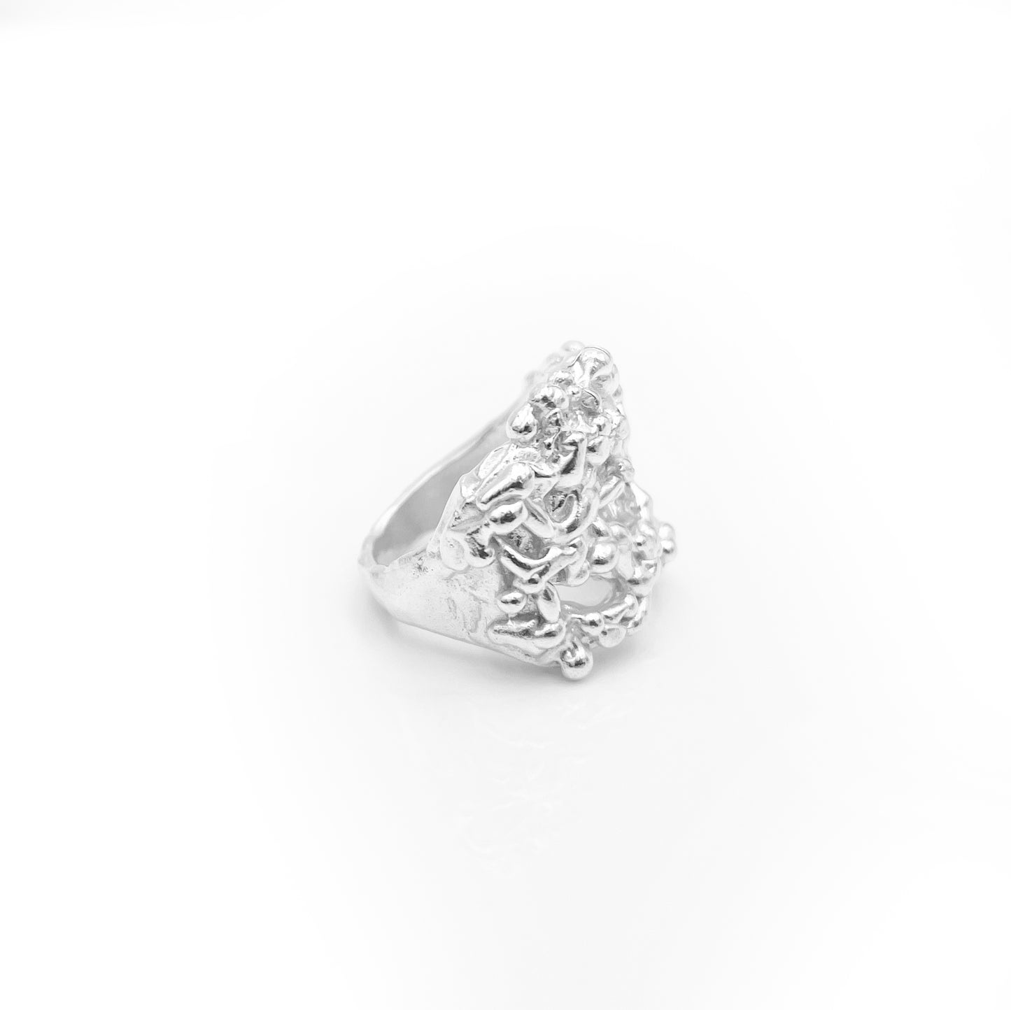 Sterling Silver Ring Marine - Foam Shape Ring - Sea Ring - Bubbly Ring - Nautical Ring - Thalassa Ring - Chunky Ring - Statement Silver Ring