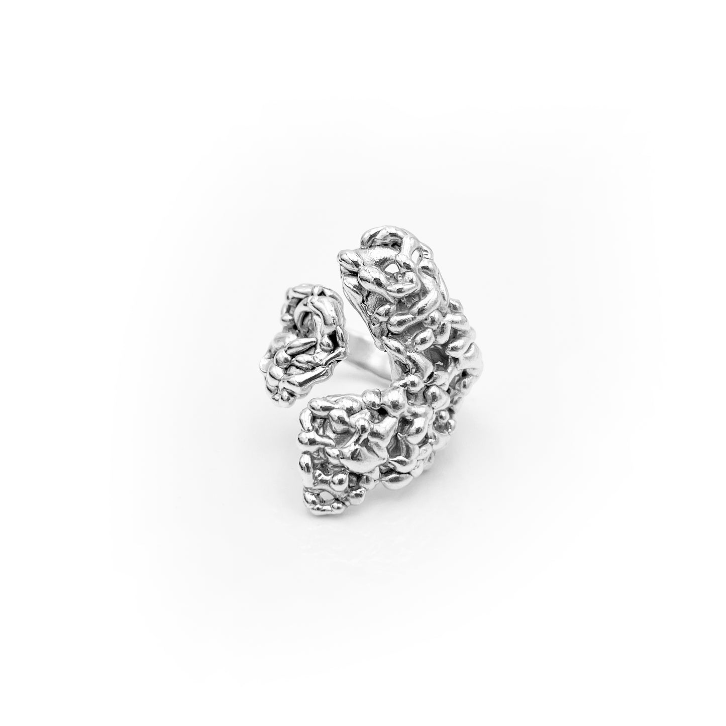 Father's Day Gift - Asymmetrical Ring - Sterling Silver Ring - Chunky Ring - Cocktail Ring - Large Ring - Free From Ring - Victory Ring