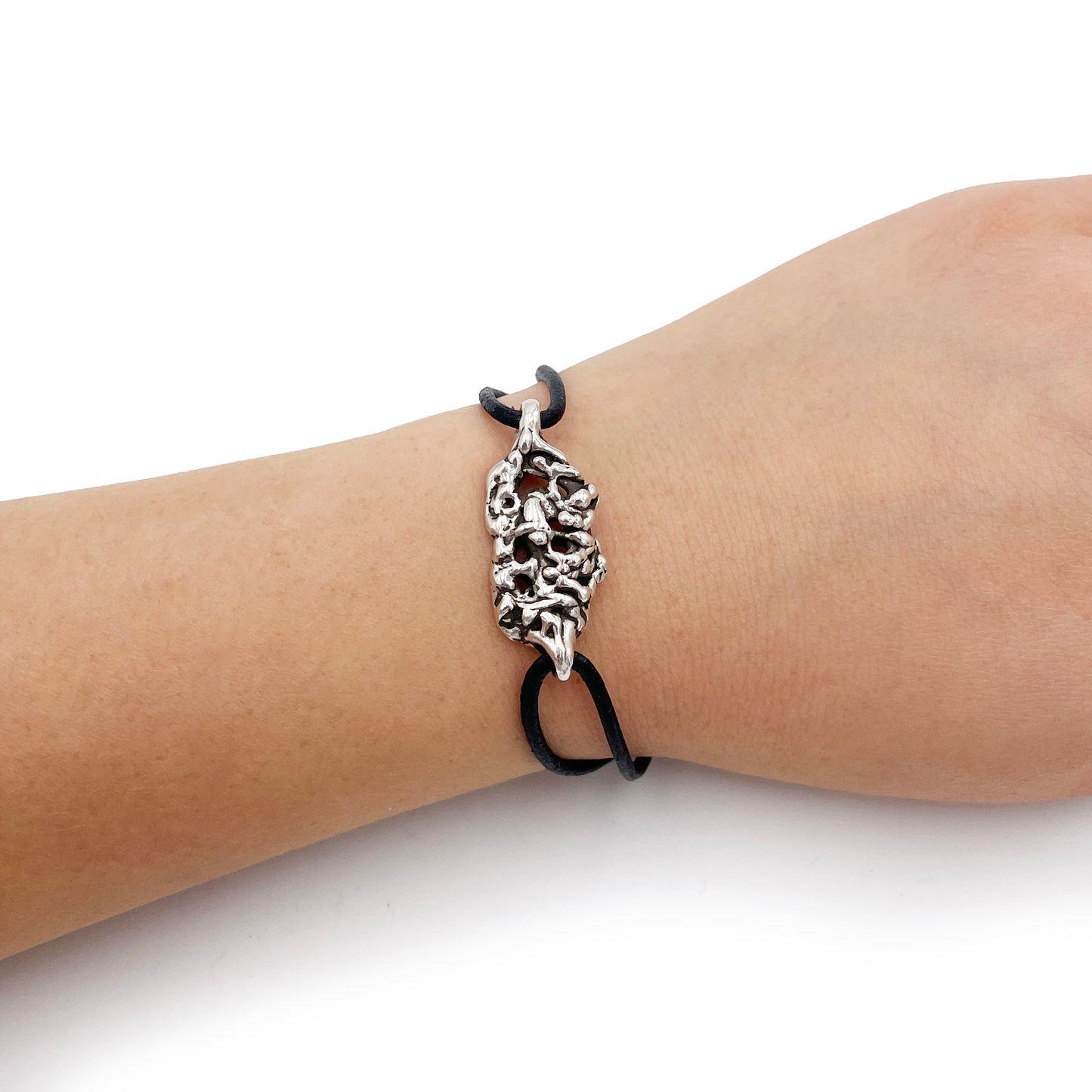Anacharsis Bracelet | Sterling Silver Bracelet | Organic Shape Bracelet | Beautiful Design | Unique Bracelet | Antique Silver | Oxidized
