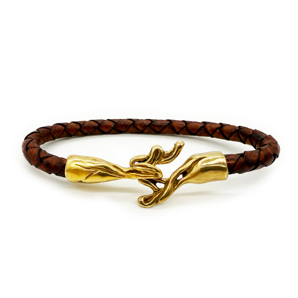 Aquarius Brass Brown Bracelet