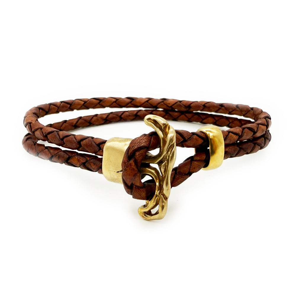 Aries Brass Brown Bracelet