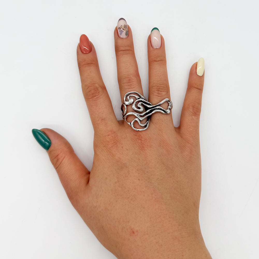 
                  
                    Barkhan Silver Cocktail Ring
                  
                