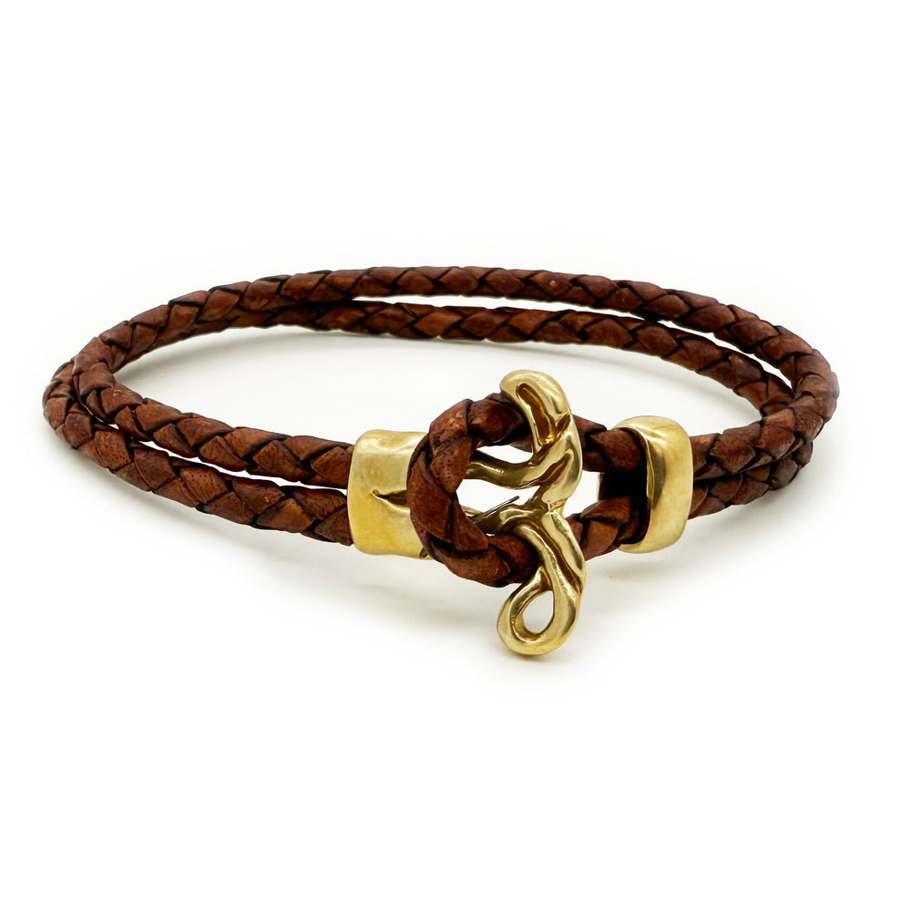 Gemini Brass Brown Bracelet