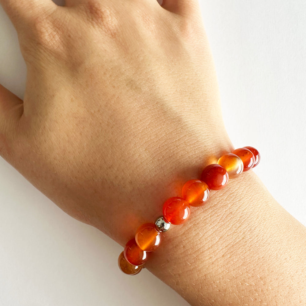 
                  
                    Orange Carnelian Agate Bracelet
                  
                