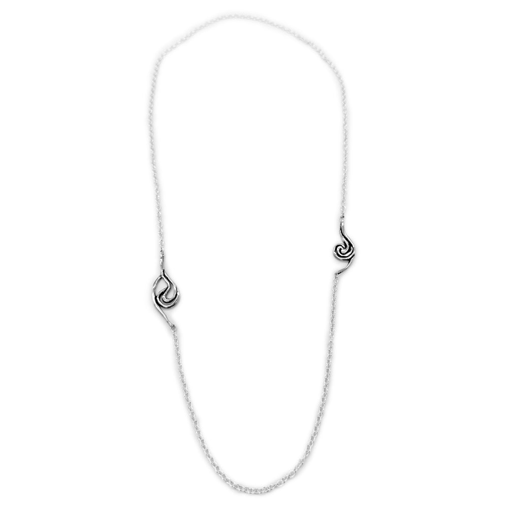Sary Arka Silver Long Necklace