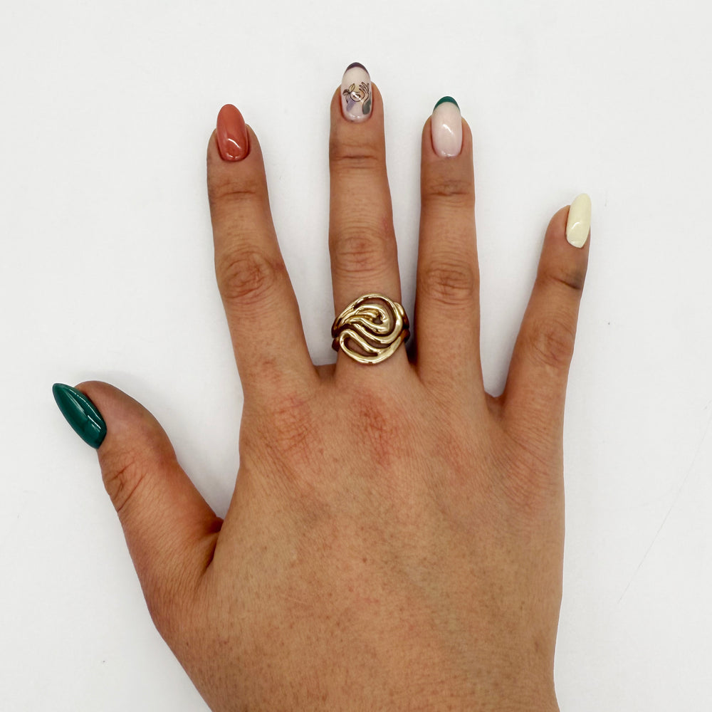 
                  
                    Sary Arka Brass Ring Stack
                  
                
