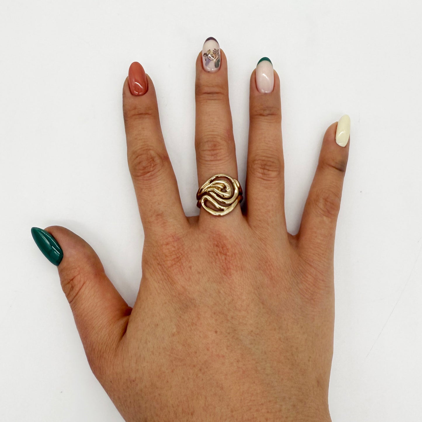 
                  
                    Sary Arka Brass Ring Stack
                  
                