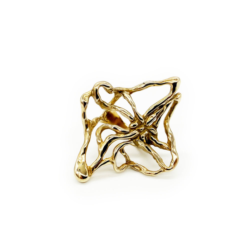 Shanyrak Brass Cocktail Ring
