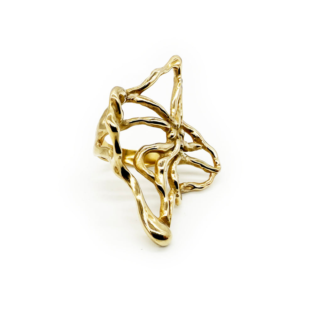 
                  
                    Shanyrak Brass Cocktail Ring
                  
                