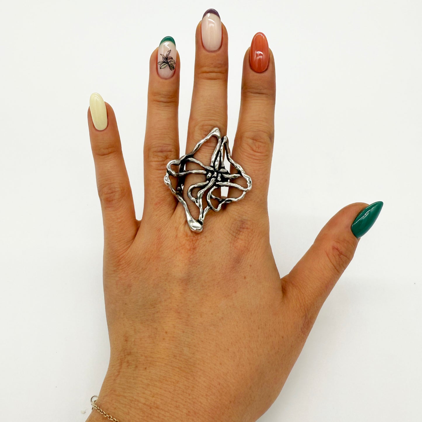 
                  
                    Shanyrak Silver Cocktail Ring
                  
                