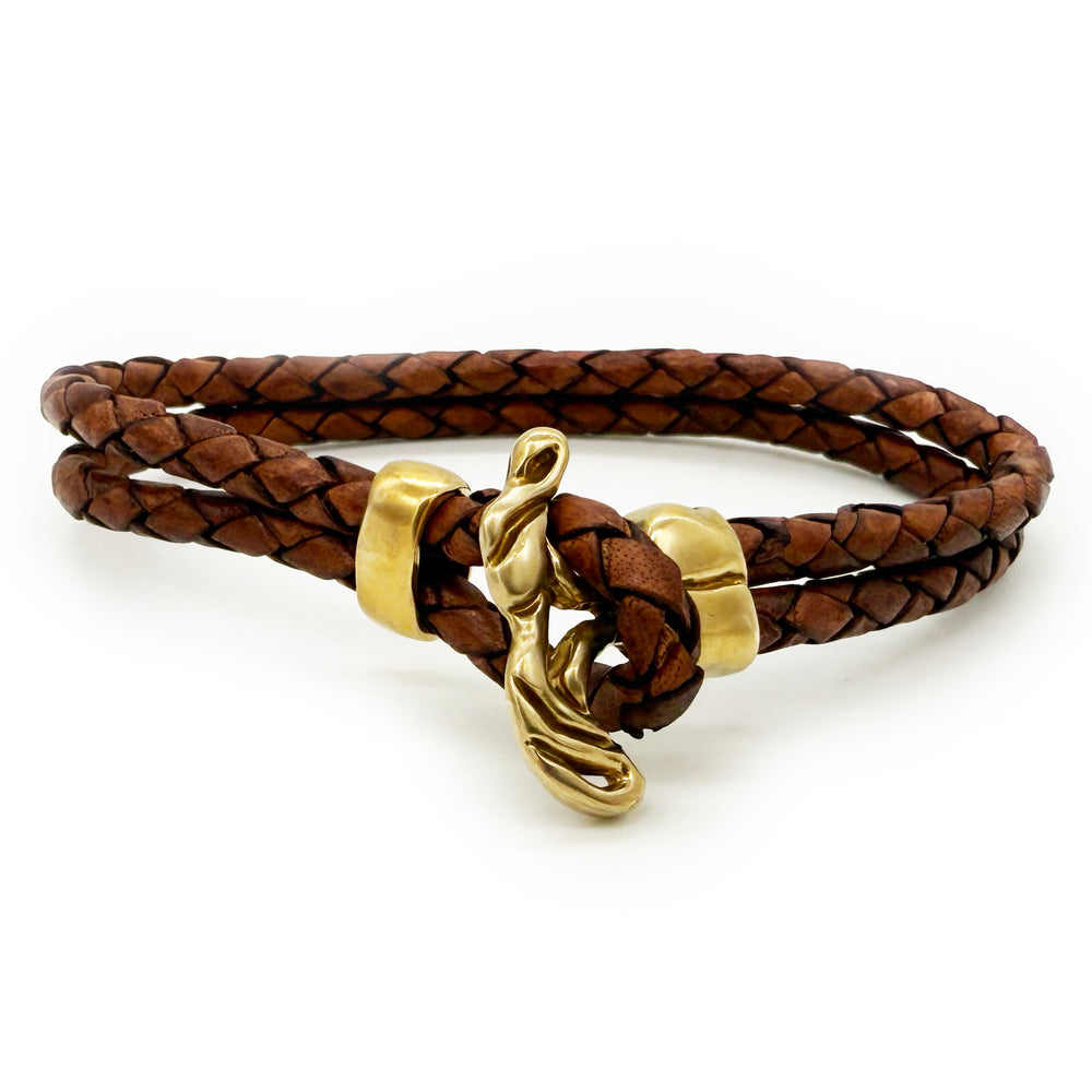 Taurus Brass Brown Bracelet