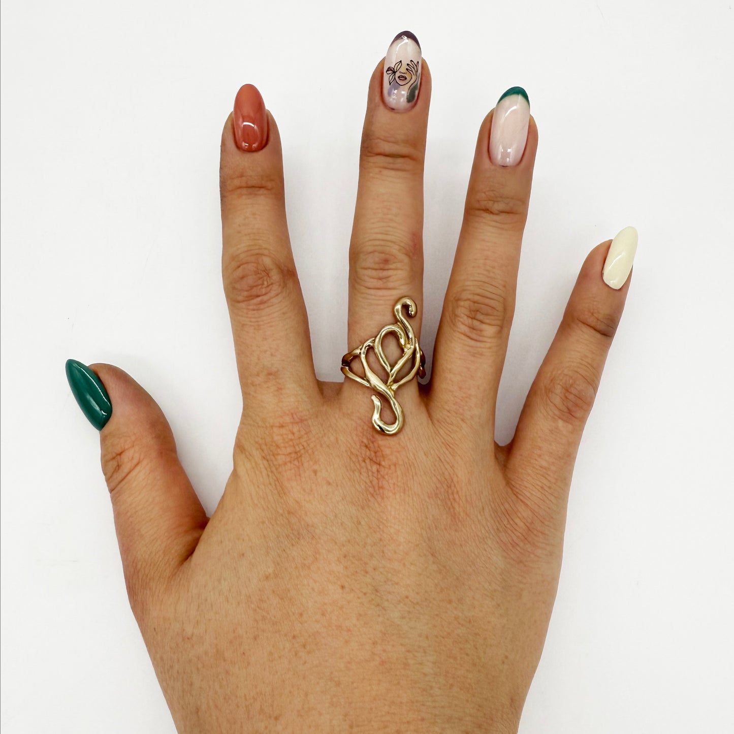 
                  
                    Tulpar Brass Cocktail Ring
                  
                