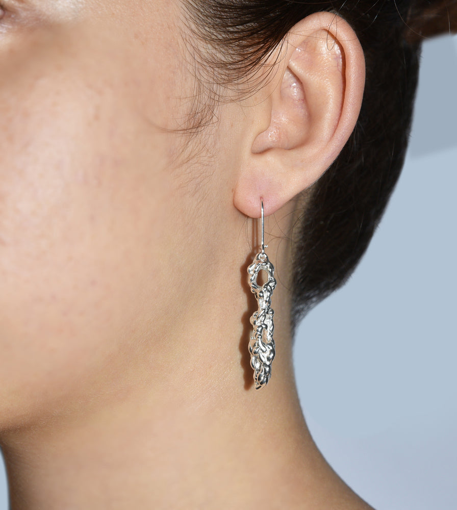
                  
                    Sterling Silver Earrings Two Souls - Silver Asymmetric Ring - Solid Silver Earrings - Unique Style Earrings - Bubbly Earrings -Nice Earrings
                  
                
