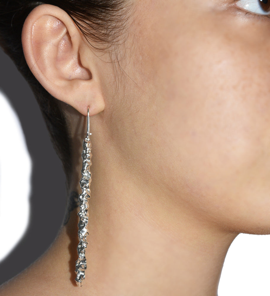 
                  
                    Sterling Silver Earrings Life - Life Earrings - Asymmetric Earrings - Solid Silver Earrings - Long Earring - Icicle Earrings
                  
                