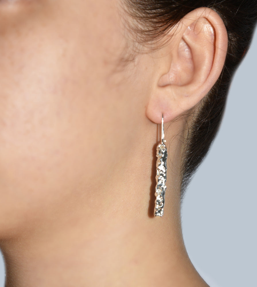 
                  
                    Sterling Silver Earrings Life - Life Earrings - Asymmetric Earrings - Solid Silver Earrings - Creative Earrings - Short Earrings
                  
                