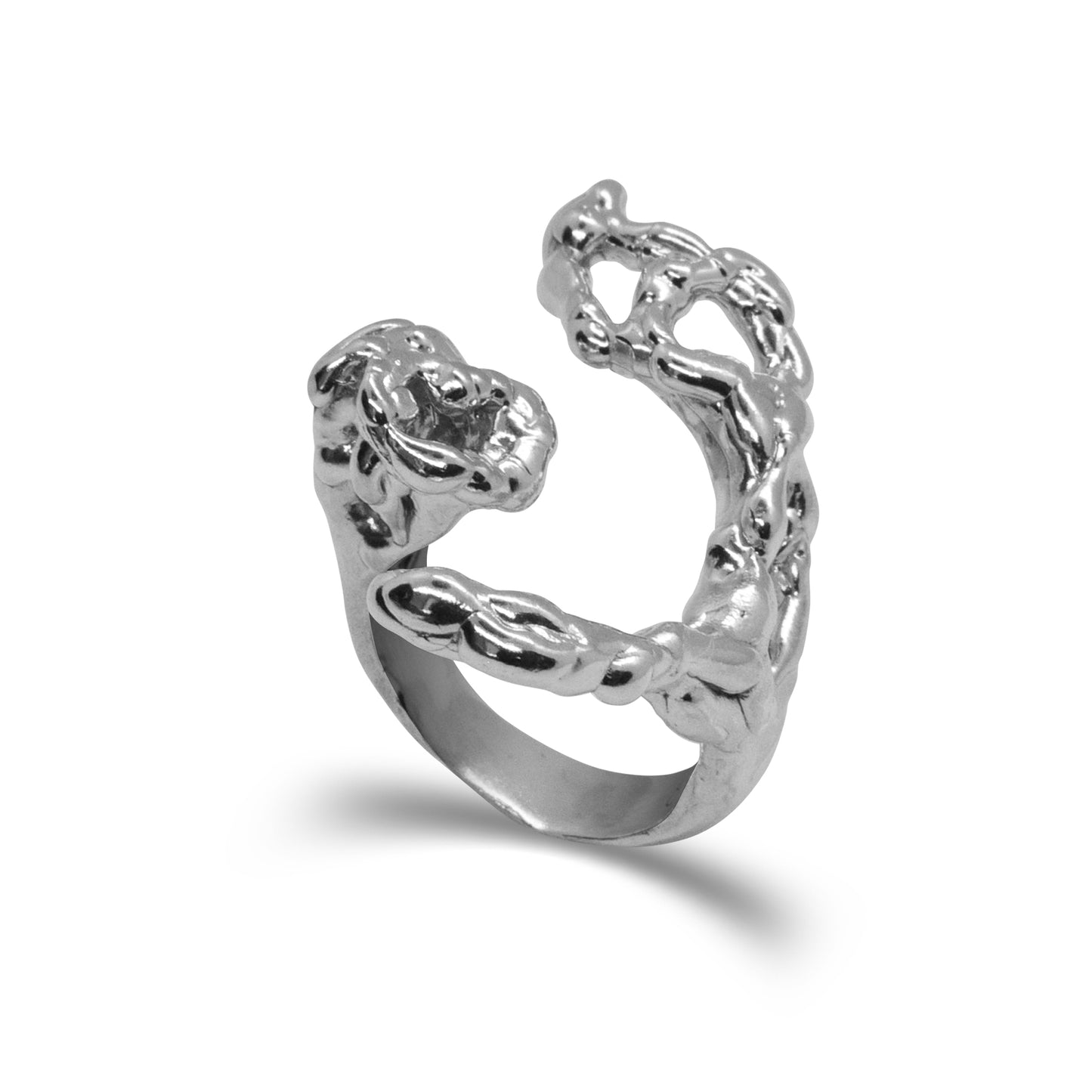 
                  
                    Crescent Ring - Spiritual Ring - Free Form Ring - Art Nouveau -Designer Jewelry - Organic Shape Ring - Sterling Silver Ring - Positive Ring - Inspiring Ring - Moon Ring
                  
                