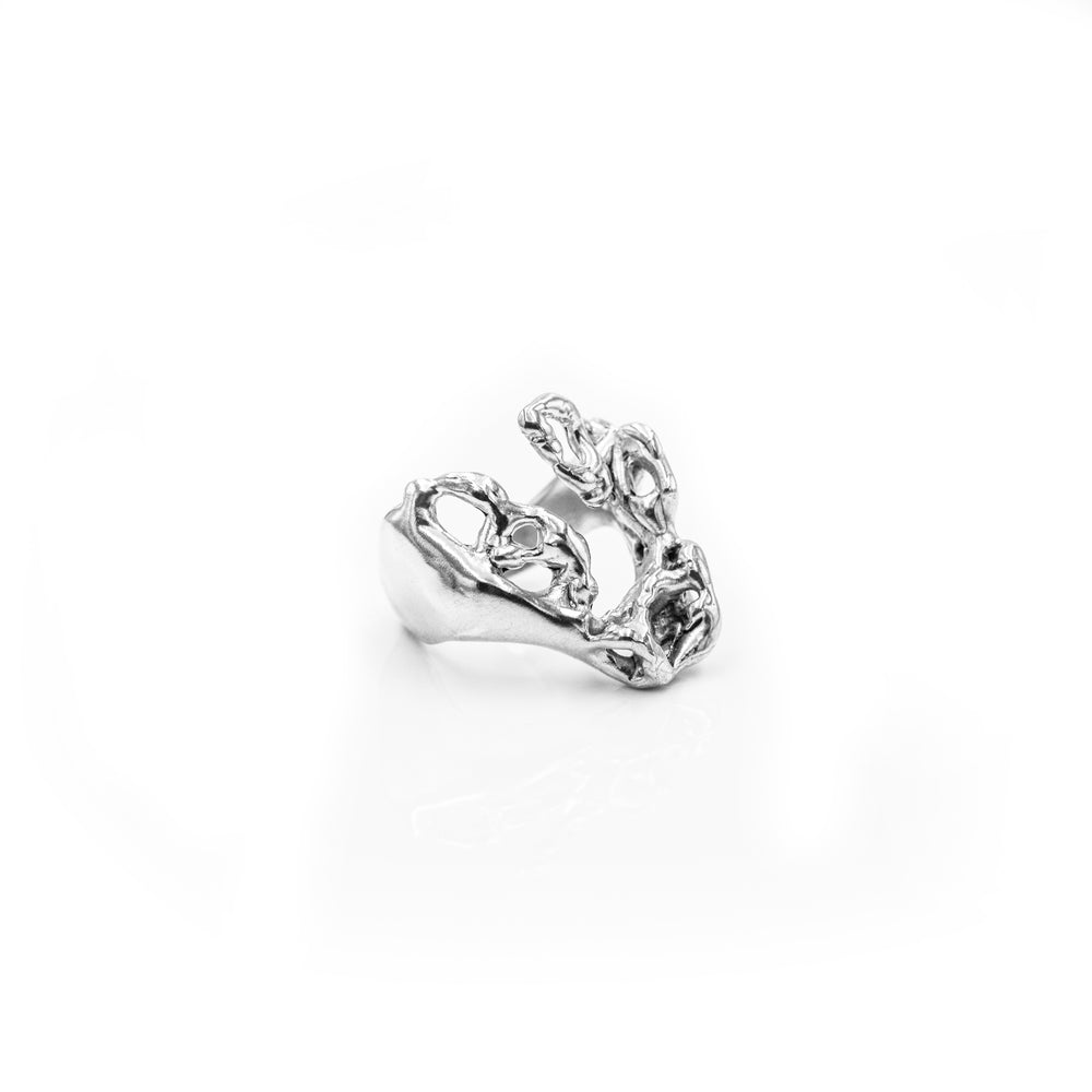 Abyss Ring | Sterling Silver Ring | Modern Jewelry | Clear Silver