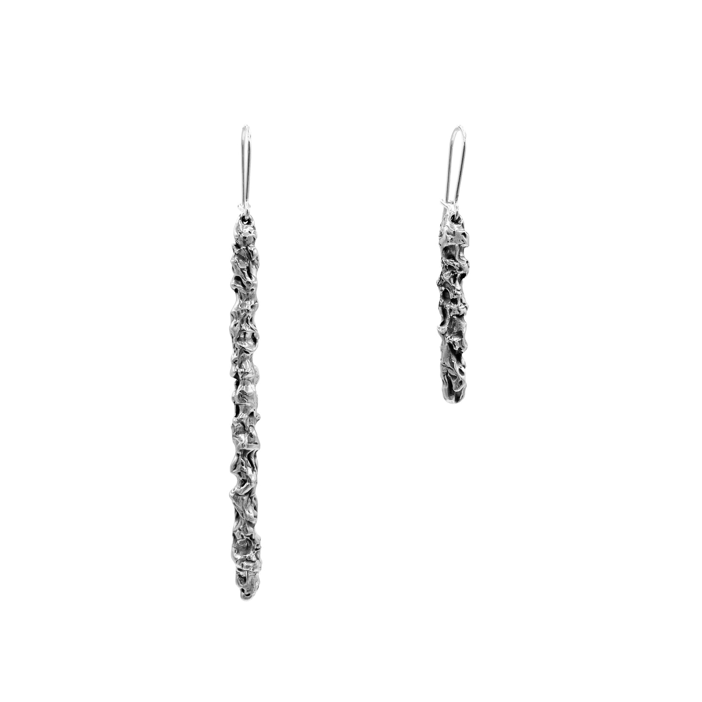 Sterling Silver Earrings Life - Life Earrings - Asymmetric Earrings - Solid Silver Earrings - Creative Earrings - Expressive Earrings