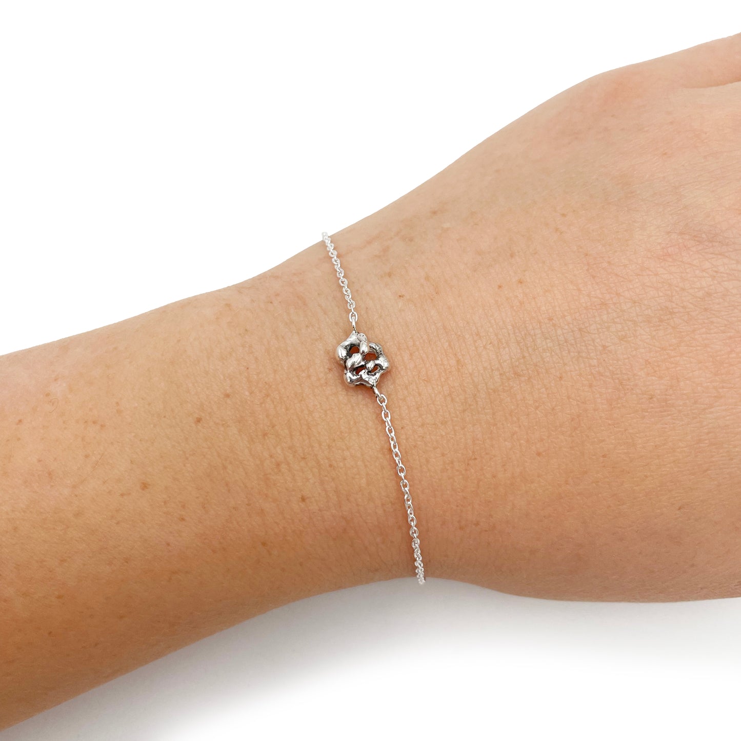 Asteria Chain Bracelet - Dainty Chain Bracelet - Designer Jewelry - Sterling Silver Chain Bracelet - Free Form - Cute Silver Bracelet